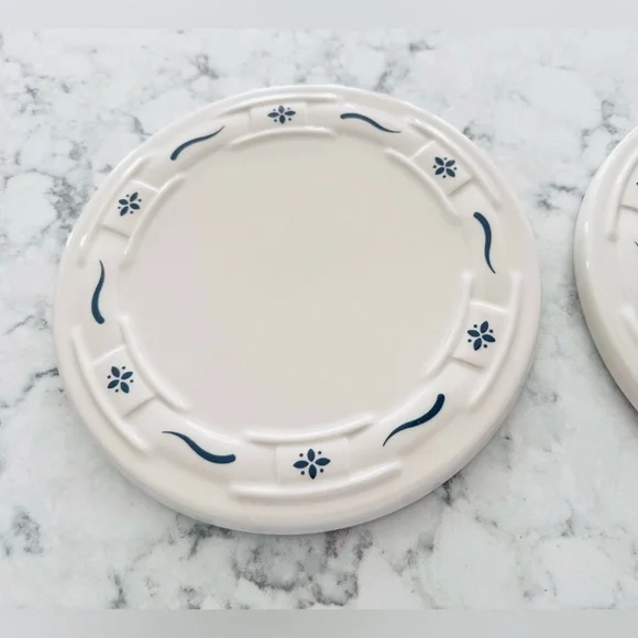 New, Longaberger Pottery Trivets, Woven Traditions Classic Blue - Picture 3 of 4